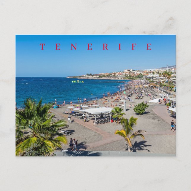 Tenerife Torviscas Beach view postcard (Front)