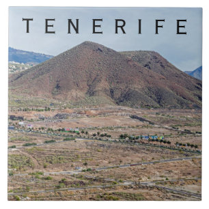 Tenerife volcanic landscape ceramic tile