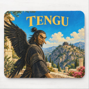 Tengu, Gothic Fantasy Monster Mouse Pad