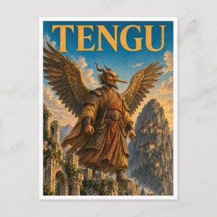 Tengu, Gothic Fantasy Monster Postcard