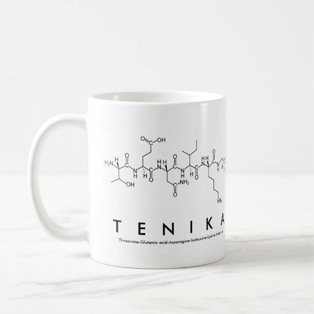 Tenika peptide name mug (Left)