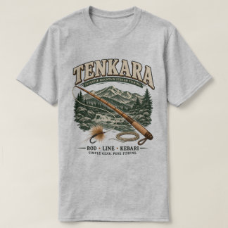 Tenkara – Vintage Japanese Fly Fishing Grey T-Shirt