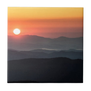 Tennant Mt, Graveyard Fields area, sunrise Ceramic Tile
