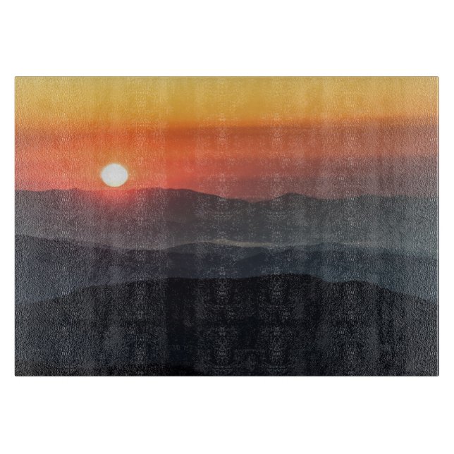 Tennant Mt, Graveyard Fields area, sunrise Cutting Board (Front)