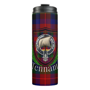Tennant Scottish Clan Tartan & Crest Thermal Tumbler