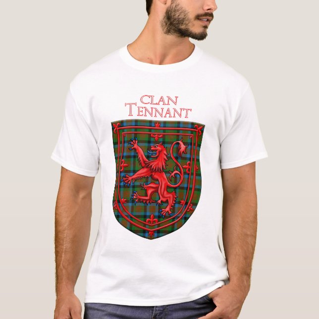 Tennant Tartan Scottish Plaid Lion Rampant T-Shirt (Front)