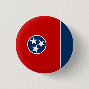 Tennessean Flag, Flag of Tennessee 3 Cm Round Badge