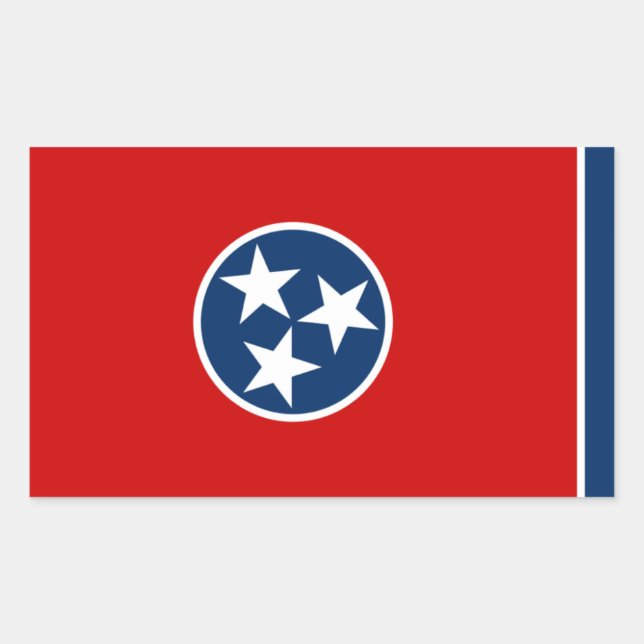 Tennessean Flag, Flag of Tennessee Rectangular Sticker (Front)