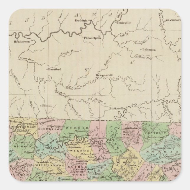 Tennessee 4 square sticker (Front)