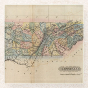 Tennessee 5 glass coaster