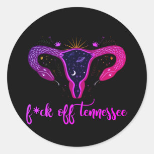 Tennessee Abortion Ban Celestial Uterus Protest Classic Round Sticker