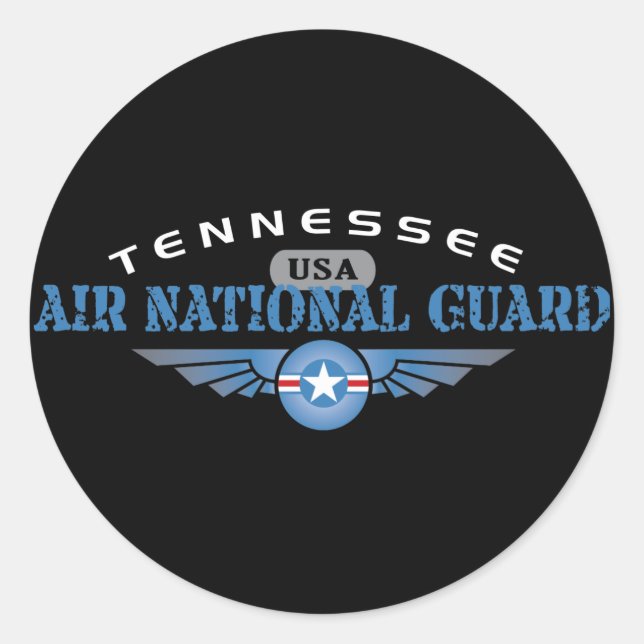 Tennessee Air National Guard Classic Round Sticker (Front)