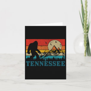 Tennessee Bigfoot Vintage Mountains Nashville Hiki Card