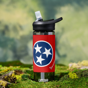 Tennessee bottle, patriotic Tennessee Flag Water Bottle