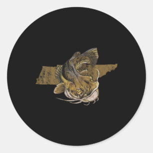Tennessee Catfish Fishing Catfish  Classic Round Sticker
