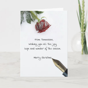 Tennessee  Christmas Card, state specific Holiday Card
