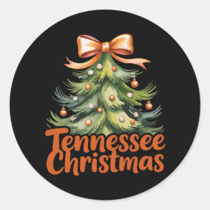 Tennessee Christmas Family Matching Holiday Xmas Classic Round Sticker