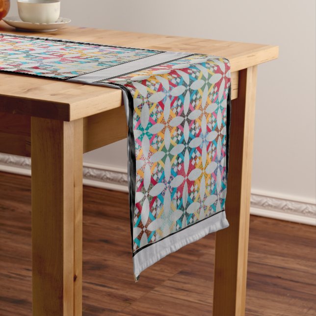 Tennessee circles quilt long table runner (In Situ)