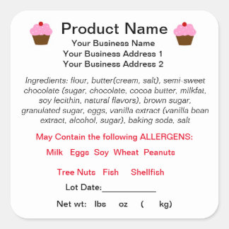 TENNESSEE Cottage Food Law Product Label