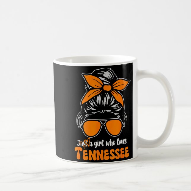 Tennessee Cowgirl Gingham Bun Tn Orange State Wome Coffee Mug (Right)