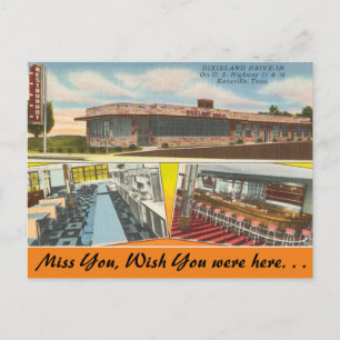 Tennessee, Dixieland Drive-In, Knoxville Postcard