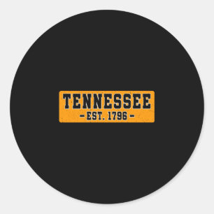 Tennessee est 1796 great smoky mountains national classic round sticker