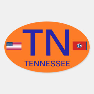 Tennessee* European-Style Bumper Sticker