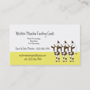 Tennessee Fainting Stiff Leg Goats Business Card