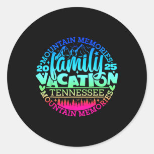 Tennessee Family Vacation Road Trip 2025 Mountain Classic Round Sticker
