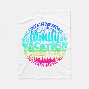 Tennessee Family Vacation Road Trip 2026 Mountain Fleece Blanket