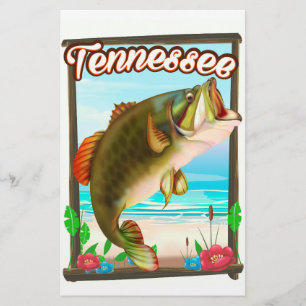 Tennessee Fishing poster. Stationery