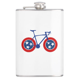 Tennessee Flag Cycling Hip Flask