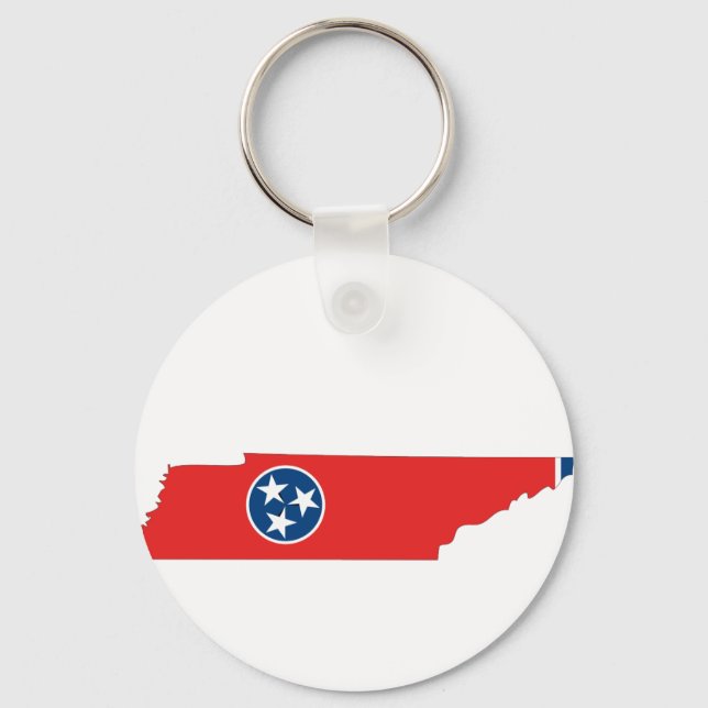 Tennessee Flag Map Key Ring (Front)