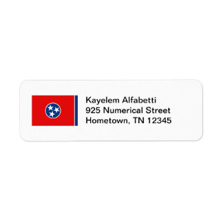 Tennessee Flag Return Address Label