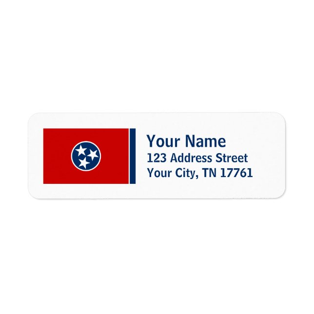 Tennessee Flag Return Address Labels (Front)