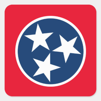 Tennessee Flag Square Sticker