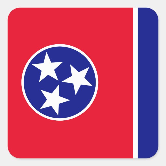 Tennessee flag square sticker (Front)