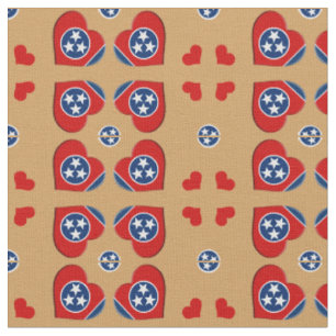 Tennessee Flag & Tennessee Hearts fashion Fabric