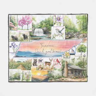 Tennessee Fleece Throw Watercolor