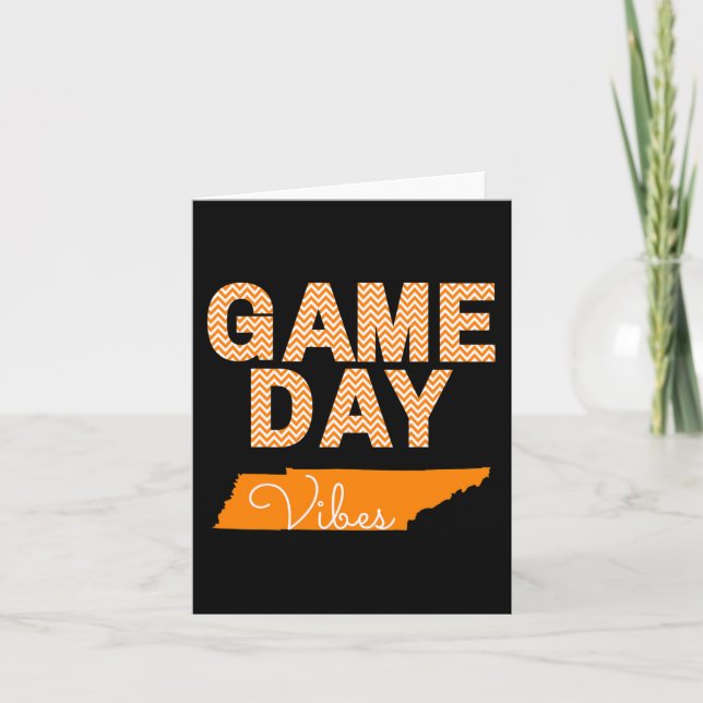 Tennessee Football Game Day Vibes Fall Tailgate  Card (Front)