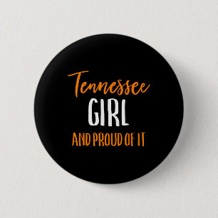 Tennessee Girl And Proud Of It Womens Football Vin 6 Cm Round Badge