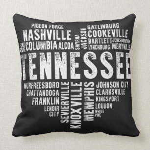 Tennessee Heart Love Knoxville Nashville Memphis Cushion