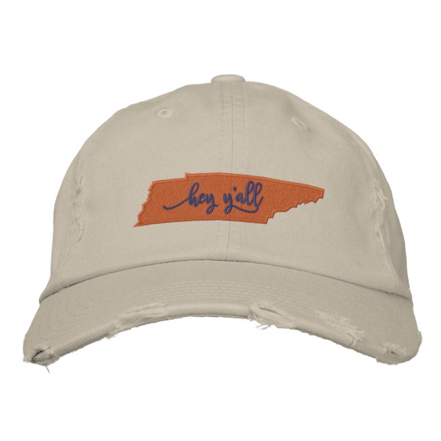 Tennessee Hey Y'all Hat - Stone (Front)
