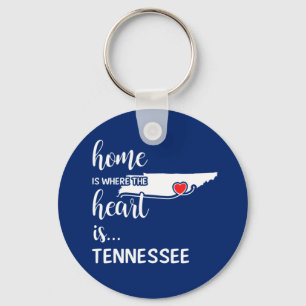 Tennessee home is where the heart is key ring