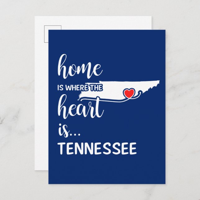 Tennessee home is where the heart is postcard (Front/Back)