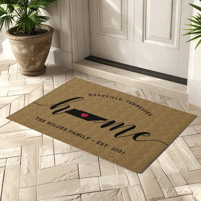 Tennessee Home State Personalised Doormat (Creator Uploaded)