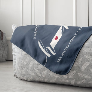 Tennessee Home State Personalised Sherpa Blanket