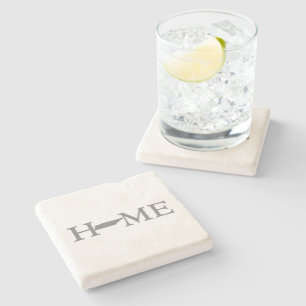 Tennessee Home State Shaped Letter Tennessean Stone Coaster