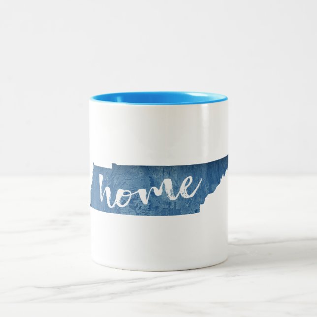 Tennessee Home Wood Grain Two-Tone Coffee Mug (Center)