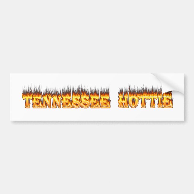 Tennessee hottie fire and flames bumper sticker (Front)